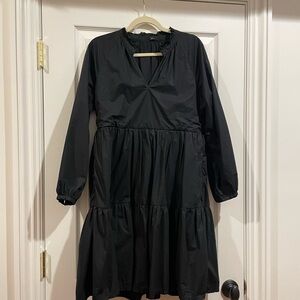 J. Crew Black Long Sleeve Dress